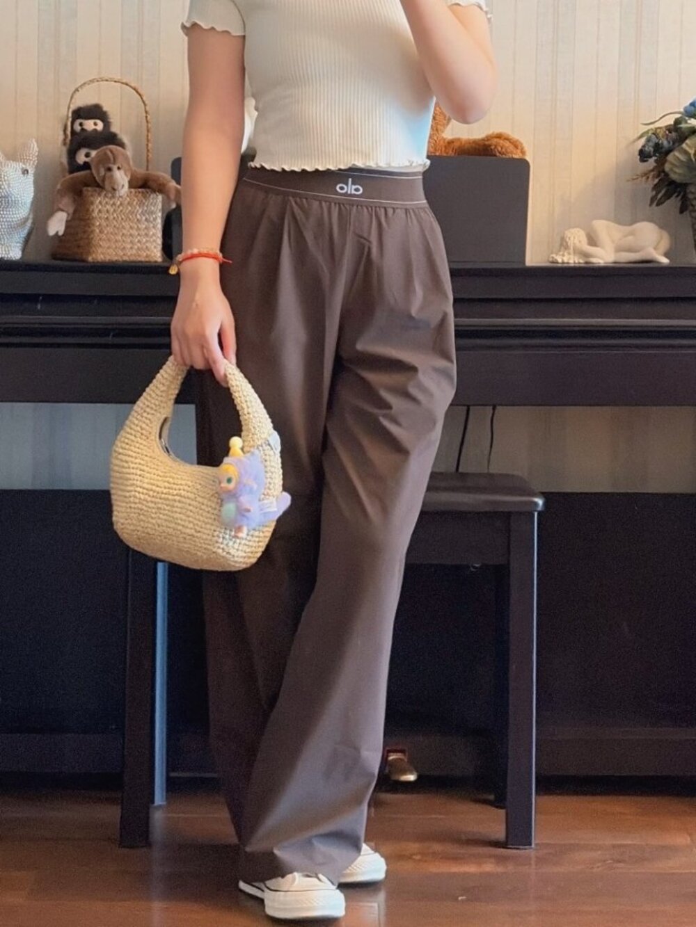 Espresso Coffee Brown👜ALO Yoga Wide-Leg Pants (Regular 30" inseam)🤎NWT